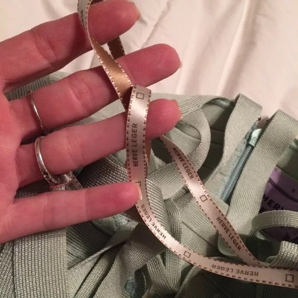 *SOLD* HL Aqua Foam Strappy Dress-Small - Picture 3 of 7